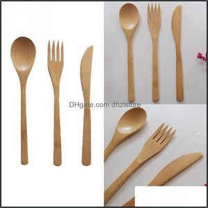 Wholesale bamboo kitchen utensils resale online - Camp Kitchen And Sports Outdoors3Pcs Set Outdoor Tableware Picnic Traveling Hiking Cam Cutlery Utensils Portable Dinnerware Bamboo Knife F