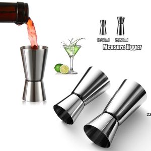 Wholesale cocktails shaker resale online - jigger Kitchen Tools Stainless Steel Cocktail Shaker Measure Cup Double head wine measuring device ml DHA11437