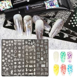 Wholesale nail print stamp resale online - Nail Art Kits Colors Hose With Steel Plate Transfer Polish Glue Potherapy Stamp Kit Print Jelly Stamper Scrapper