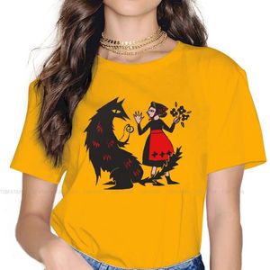 raparigas a andar de roupa
 venda por atacado-T shirt das mulheres que é a hora do senhor lobo original tshirt para a menina pequena capa vermelha dos contos de fadas de Grimm xl Hip Hop Presente Camiseta