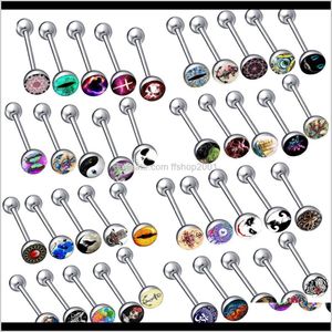 Wholesale tongue ring styles resale online - Rings Nice Style Body Piercing Jewelry Tongue Ring Mix Styles Drop Factory Price Rqbax Wkroe