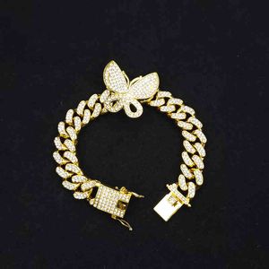 Smycken Mode Inlaid Armband Smart Big Butterfly Kuba Inlaid Diamond Armband