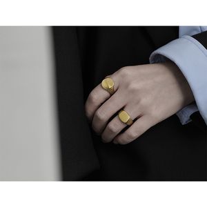 ingrosso anelli aerei-Elevata ritenzione di colore in ottone placcatura aspirapolvere reale oro lucido geometrico piazza quadrato anello aperto anello freddo