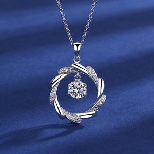 Pendant Necklaces Fashion Exquisite Round Zircon Necklace Women s Wedding Dinner Jewelry Dating Accessories Valentine s Day Gift