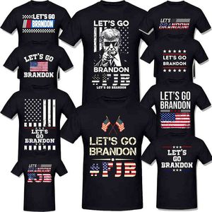 Brandon Letter Blank Tシャツアメリカの国旗印刷カジュアルなショートシェルトTシャツスポーツTシャツの男性と女性が着用できる