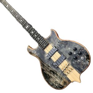 Made Exclusively Pop Maple String BassElectric Guitar Neck Through The Body Ebony Fingerboard Active Pickup Bass Free Del