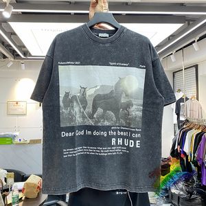 camisetas vintage para hombre al por mayor-Impresión camiseta hombres mujeres de alta calidad Vintage tee agradable lavado tops de gran tamaño manga corta