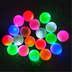 зажигание гольфа шариков оптовых-Мода Multi Color Light Up Golf Balls мигающие светодиодные электронные практика Маленькая ночь в гольф шарик светящийся