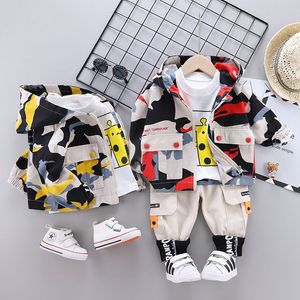 New Spring Autumn Children Cotton Clothes Baby Boys Girls T Shirts Jacket Pants sets Infant Kids Fashion Toddler Tracksuits Z2