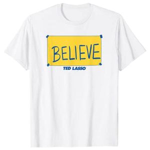 creer signo al por mayor-Camisetas para hombre Ted Lalasse creer la camiseta de la muestra amarilla Ropa de los hombres