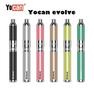 Autentyczne Yocan Evolve Kit Wax Vaporyzer Pen E Papieros Zestawy startowe Kwarcowe Cewki mAh Bateria Kolory w magazynie