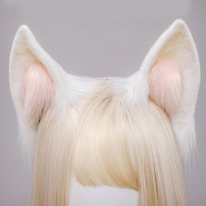 Women Animal Cat Wolf Ears Headdress Plush Furry Lolita Headband Anime for Halloween Christmas Cosplay Accessories