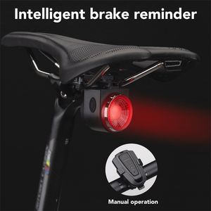 ANTUSI Road Bike Anti theft Alarm Lock Automatic Brake Cycling Taillight Rle Lock