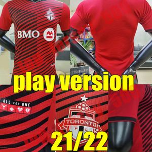 p football achat en gros de Version du joueur Men Toronto FC Soccer Jerseys Home Camisetas Bradley Altidore Pozuelo Akinola Osorio P Piatti Chemises de football Uniformes