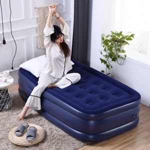 Inflatable Air Bed Thick Cushion Home Mattress Outdoor Camping Travel Portable Pad With Pump Size cm Pads