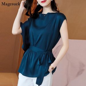 Wholesale plus size summer tops sleeves resale online - Slash Neck Summer Top Blouses Women Casual Short Sleeve Loose Shirts Plus Size Office Solid Female Shirt Tops Women s