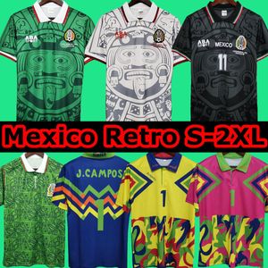 1998 Mexiko Retro World Cup Classic Vintage Soccer Jerseys Hernandez Blanco