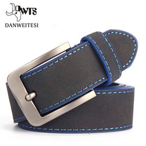 Wholesale green belt design resale online - dwts Fashion Belt for Man Leather Belt Italian Design Casual Men s Belts with Blue and Green Color Belts Q0630