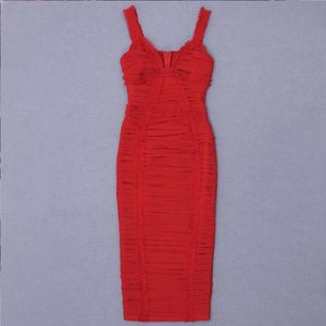 örgü cami elbise toptan satış-Ceremokiss Yaz Seksi Bandaj Elbise Kadınlar Kırmızı Örgü Yarık Dantelli Draped Dantel Cami Bodycon Elbiseler Midi Club Parti Gece Gidiyor Günlük