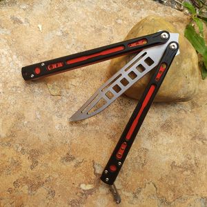 Special offer TheOne knife Black And Red Blue Chimer Butterfly D2 Not Sharp Blade Aluminum Alloy Handle G10 Lining Hunting Camping Tools