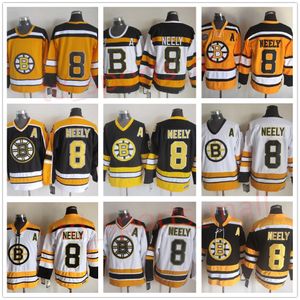 Boston Bruins Hokej Koszulki Cam Neely Yellow White Black Home Away Stiched Vintage