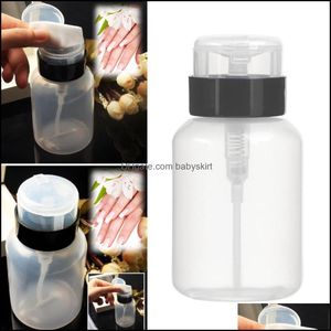 Nail Salon Health BeautyNail Polish Remover ml Tom Pump Dispenser Vätska UV Gel Art Clean Acetone Bottle Drop Lever