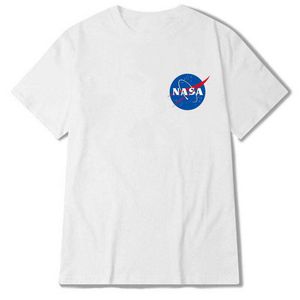 наса оптовых-Космическая футболка NASA Мужчины Мода Летние Хлопковые Хип Хоп Тис Марка Одежда Женщины Топы