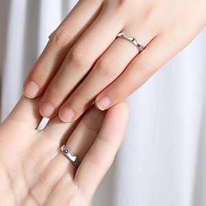 女性男性のための結婚指輪のカップル調節可能なマッチングの約束婚約指輪セット友好的なギフトジュエリー
