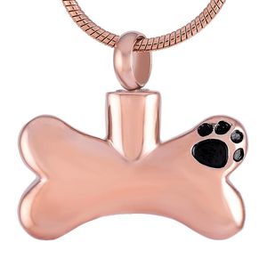 Bone Shape Cremation Jewelry For Ashes Dog Cat Pet Pendant Stainless Steel Keepsake Memorial Urn Necklace Necklaces