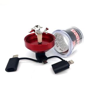 Herb Grinders Aluminum Electric Tobacco Dry Crusher Smasher Fit USB andorid Smart Phone Charge Smoking Accessories