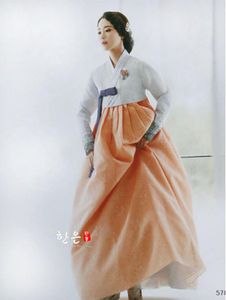 coreano hanbok vestidos venda por atacado-Womens coreano Hanbok vestido traje étnico dança tradicional manga longa cosplay personalizado bordado vestidos casuais