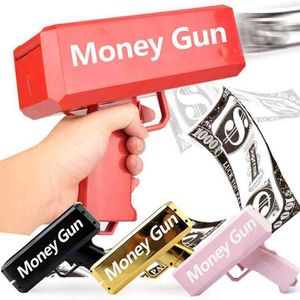 tabanca moda toptan satış-Banknot Silah Hava Tüfeği Para Kırmızı Nakit Topu Çocuk Oyuncakları Glock Rifl Pnömatik Pop It Fidget Çocuk Yetişkin Hediye Oyunu Moda