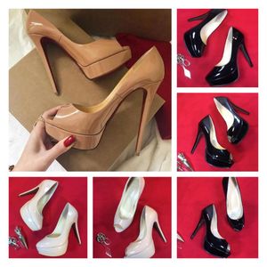 2021高級デザイナーハイヒールの女性の靴白茶色のプラットフォームスティレットの結婚式の靴のぞき見ながらポンプのボックスサイズ35