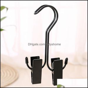 Wholesale sock hooks for sale - Group buy Hooks Rails Housekee Organization Home Gardenhome Clothes Adjustable Hook Hat Boot Hanger Sock Double Clip Portable Drying Rack Mtifunctio