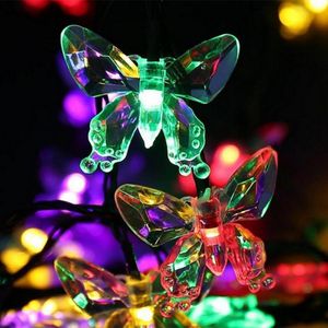 Zonnelampjes String Light Butterfly Vakantie Waterdichte Outdoor Kerstmis El Decoration Lantern