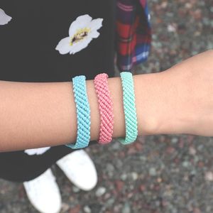 Beaded Strands Trendiga Taiwan Wax Rope Macrame Armband Kvinnor Minimalistisk Färgglada Handgjorda Vävda Braclet Girl Smycken Present För Vänner