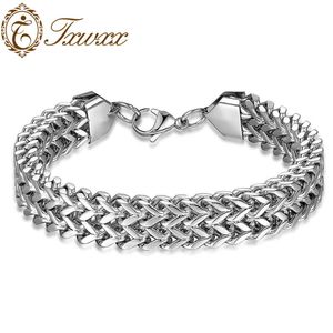 Wholesale thick silver bracelet mens for sale - Group buy Extra Thick Wristband Charming Classic Luxury Cuff Link Metal Silver Bracelets Bnagles For Men Punk Rock Figaro Chain Wrist Band Bangle