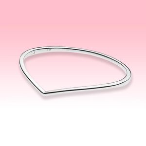 parlatmak gümüş bilezik toptan satış-Yeni Cilalı Dissbone Bileklik Bilezikler Kadınlar Yüksek Kalite Takı için Pandora Ayar Gümüş Bilezik Orijinal Perakende Kutusu ile