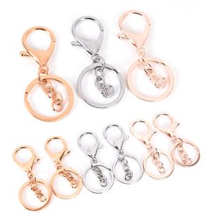 Wholesale connect key for sale - Group buy 10PCS Gold Silver Split Key Ring Swivel Lobster Clasp Connector For Bag Belt Dog Chains DIY Jewelry Making Findings