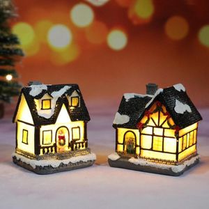 Juldekorationer pc stil dekoration harts småhus mini stugor älva trädgård miniatyrer micro landskap närvarande