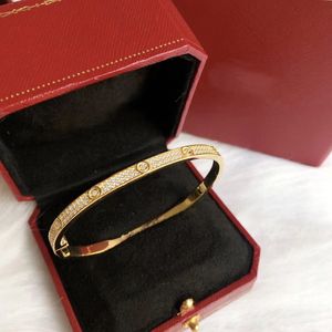 Top luxury high quality jewelry advanced vintage Bangle for women new sellings brand designer k brass gold plated fashion trinity series with diamonds