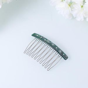 ingrosso piegare pettini-Pennelli per capelli PZ Acrylic Comb Strass Tuck Accessori moda per ragazze Ladies verde