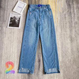 Wholesale damage jeans resale online - Men s Jeans Adererror High Quality Asymmetric Waist Damaged Trousers Women s Oversize Embroidery Tassels Casual