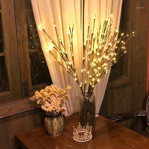 Juldekorationer lampor LED Willow Breen Lights Lamp Natural Tall Vase Filler Twig Lighted Wedding Dekorative