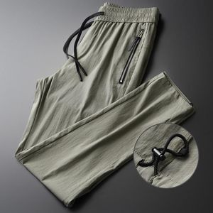 Minglu Spring Summer Khaki男性ズボン高級印刷スポーツカジュアル薄手の男性のズボンファッションスリムフィットマンプラスサイズ4xl