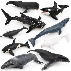 figürin bebek toptan satış-Simüle Deniz Yaşamı Modelleri Oyuncaklar Hayvan Action Figure Balina Yunus Oyuncak Çocuklar Için Çocuk Bebek Çocuk Eğitim Heykelcik