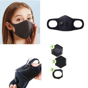 Plastic Volledige originele verstelbare Fashield Anti Mist Visors Black Mask voor Film Film Anti Saliiva Filter Maskers met Elastische Band Spons U6JW