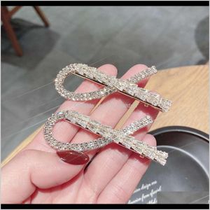Headbands Jewelry Aessories Womens Diamond Crystal Zircon Creative Duck Bangs Broken Hair Side Clip Simple Hairpin Korean Version Drop Deliv