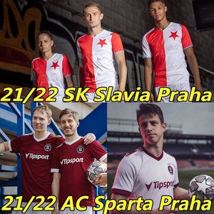 21 AC Sparta Praha Soccer Jerseys SK Slavia Praha Tjeckien Doccal Hlozek s tecl O Kudela Petar Musa Rumänien Stanciu Fotbollskjorta Hög kvalitet