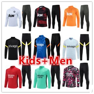 21 Mężczyzna Kids Football Suit Dress Set Mężczyźni Designer Dressuit Kurtka Jogging Zestaw Zestawów